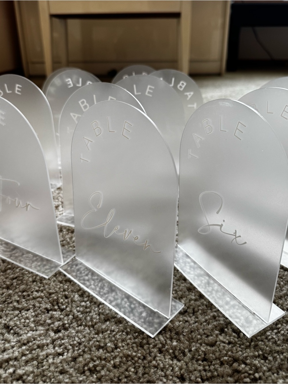 Wedding Table Numbers